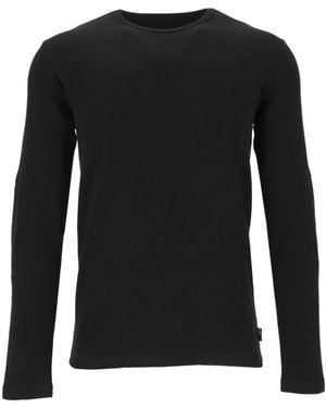 MM6 by Maison Margiela Elbow-Patch Ribbed Jumper - Black