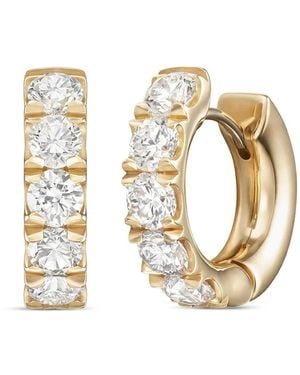 Melissa Kaye Super Clara Diamond Hoop Earrings - Metallic