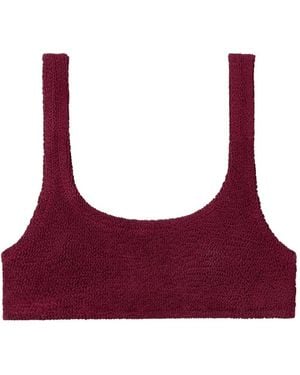 MC2 Saint Barth Crinkled Bikini Top - Purple