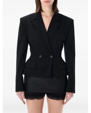 Magda Butrym Blazer Péplum À Boutonnière Croisée - Black