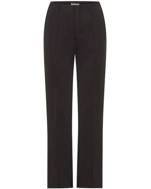 Nicholas Lillianna Straight-Leg Pleated Trousers - Black