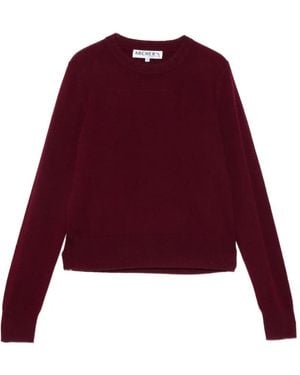 Archer Cashmere Crew-Neck Cashmere Jumper - Red