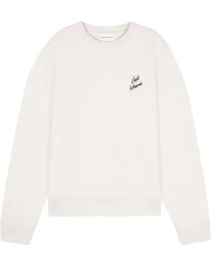 Maison Kitsuné Sweater Met Logo - Wit