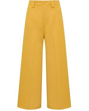 Maliparmi Button-Fastening Trousers - Yellow