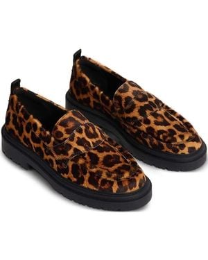 HOFF Leopard-Print Platform Loafers - Brown