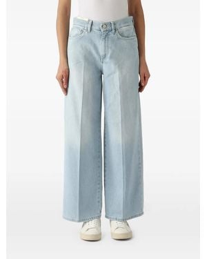 PT Torino Pressed-Crease Wide-Leg Jeans - Blue