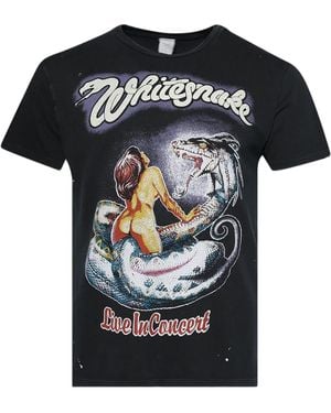 MadeWorn Whitesnake プリント Tシャツ - ブラック