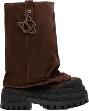 Naked Wolfe 90Mm Disturb Suede Boots - Brown