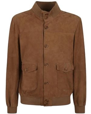 S.W.O.R.D Veste Boutonnée En Daim À Poches - Brown
