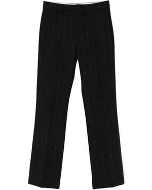Seventy Pinstripe-Pattern Trousers - Black