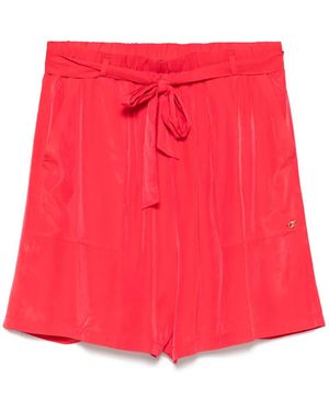 Liu Jo Logo-Plaque Shorts - Red