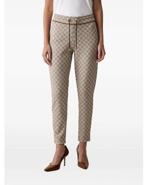 Joop! Logo-Pattern Drawstring Trousers - Natural