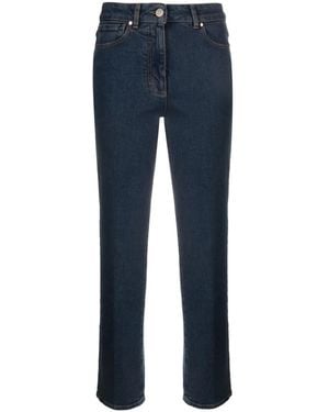 Peserico Logo-Appliqué Straight-Cut Jeans - Blue
