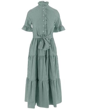F.it Striped-Pattern Dress - Green