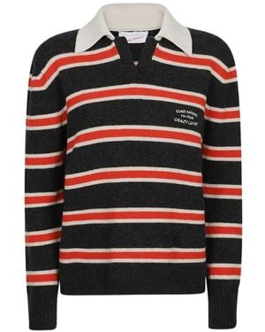 Giada Benincasa Striped Embroidered Jumper - Black