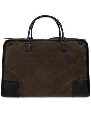 Loewe Large Amazona 180 Leather Holdall - Black