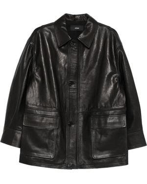 Arma Maeve Flap-Pockets Leather Jacket - Black