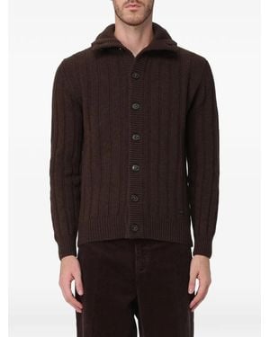 Brooksfield Gerippter Pullover - Schwarz