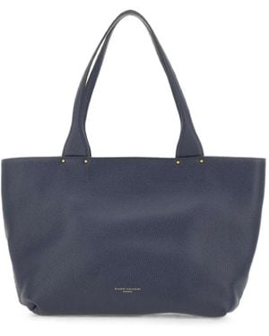 Gianni Chiarini Barbara Hammered Leather Tote Bag - Blue