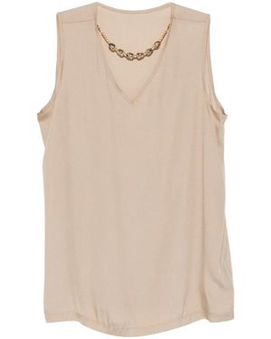 Fabiana Filippi V-Neck Top - Natural