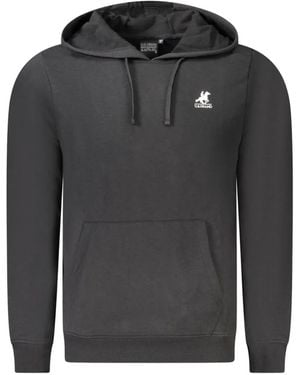U.S. Grand Logo-Patch Pouch-Pocket Hoodie - Black