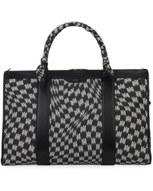 Amiri Bolso Weekend Ondulado Con Motivo Piel De Poule - Negro