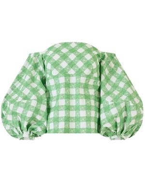 Rosie Assoulin Blouse À Manches Ballon - Green