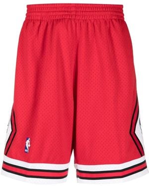 Mitchell & Ness Nba Chicago Bulls Track Shorts - Red