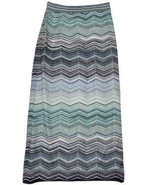 Missoni Zigzag-Pattern Skirt - Gray