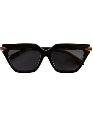BVLGARI Geometric-Frame Sunglasses - Black