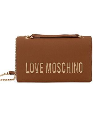 Love Moschino Chain-Strap Cross Body Bag - Brown