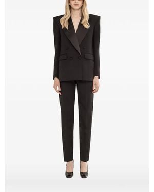 Nissa Wool Tuxedo Blazer - Black