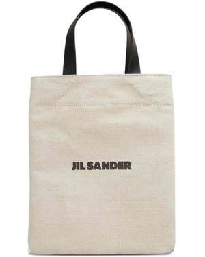 Jil Sander ロゴストラップ ハンドバッグ - ナチュラル
