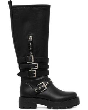 Guess Bottines À Détail De Boucle - Noir