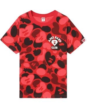A Bathing Ape Logo T-Shirt - Red