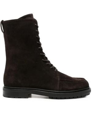 Aeyde Tate Lace-Up Boots - Black
