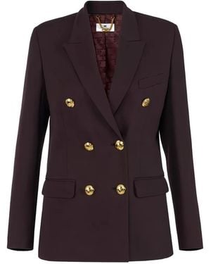 Elisabetta Franchi ダブルジャケット - パープル