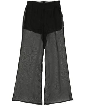 Isabel Sanchis Sheer-Panel Trousers - Black