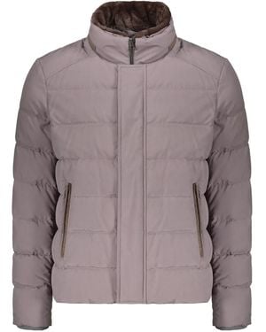 Herno Zip Quilted Jacket - Brown