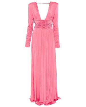 Marco Bologna Ruched Long-Sleeve Maxi Dress - Pink