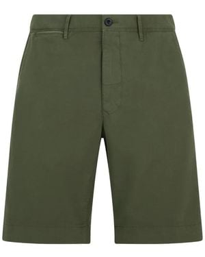 Slowear Straight-Leg Flap-Pocket Shorts - Green