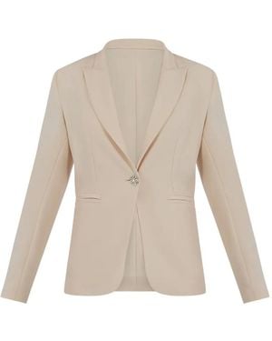 SIMONA CORSELLINI Single-Breasted Blazer - Natural