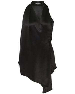 Club21 Collection Clemence Asymmetric Wrap Top - Black
