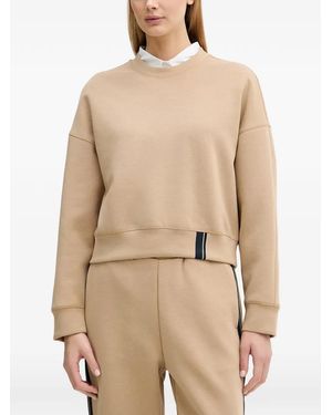 Benetton Sudadera Con Logo Bordado - Neutro
