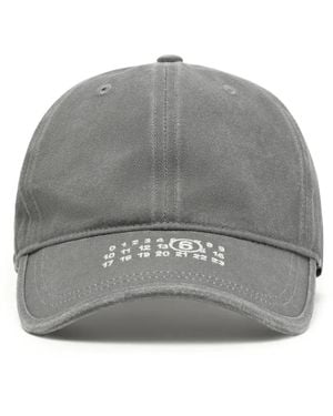 MM6 by Maison Margiela Logo-Embroidered Baseball Cap - Grey