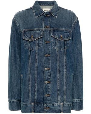KHAITE Chaqueta ross en mezclilla de algodón - Azul