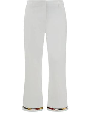 True Royal Pantalones con diseño bordado - Blanco