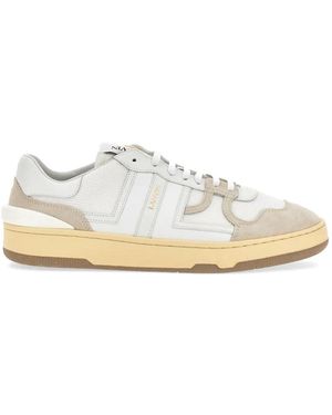 Lanvin Clay Panelled Trainers - White