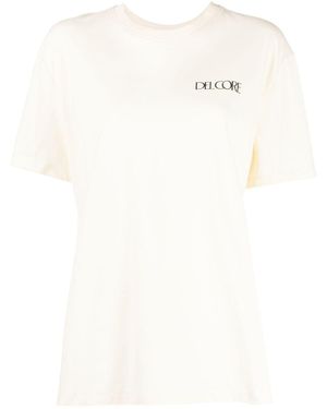 Del Core Graphic-Print Cotton T-Shirt - White