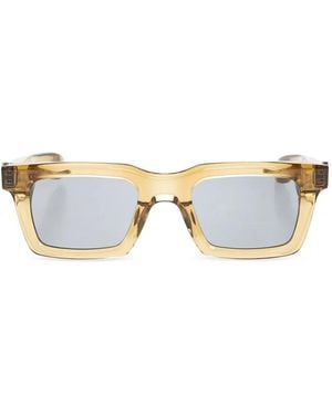 McQueen Rectangl-Frame Sunglasses - Metallic